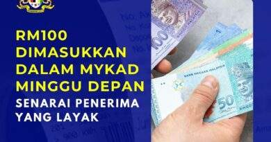 rm100 dimasukkan