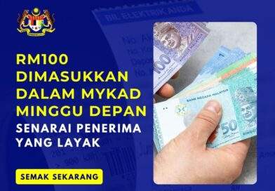 rm100 dimasukkan