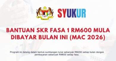 Bantuan SKR Fasa 1 RM600 Mula Dibayar Bulan Ini (Mac 2026): Berikut Cara Semak Status SKR Fasa 1