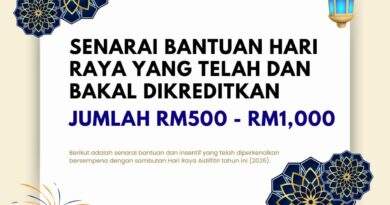 Senarai Bantuan Hari Raya
