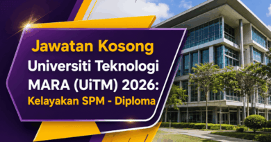 Jawatan Kosong Universiti Teknologi MARA (UiTM) 2026: Kelayakan SPM – Diploma Universiti Teknologi MARA