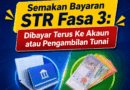 Semakan Bayaran STR Fasa 3: Dibayar Terus Ke Akaun atau Pengambilan Tunai Bayaran STR Fasa 3