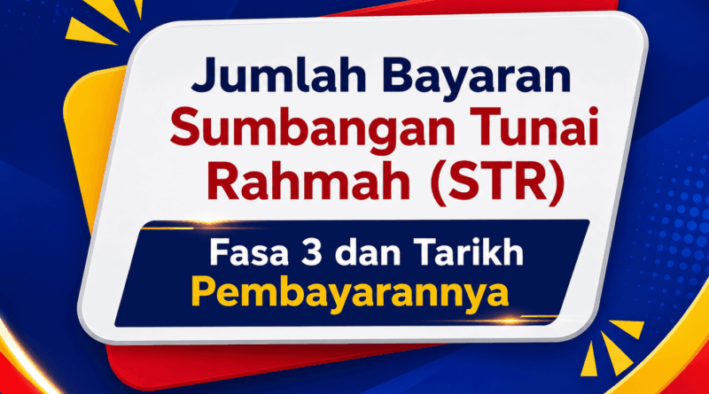 Jumlah Bayaran Sumbangan Tunai Rahmah (STR) Fasa 3 dan Tarikh Pembayarannya Fasa 3