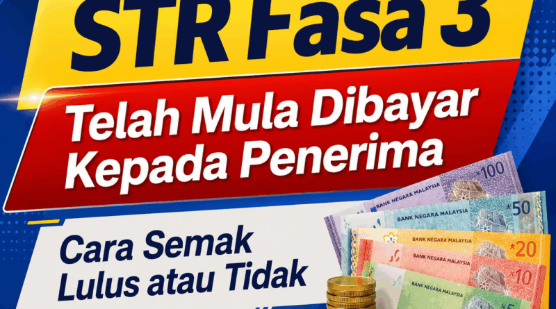 STR Fasa 3 Telah Mula Dibayar Kepada Penerima: Cara Semak Lulus atau Tidak STR Fasa 3