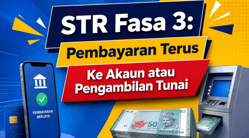 STR Fasa 3: Pembayaran Terus Ke Akaun atau Pengambilan Tunai STR Fasa 3